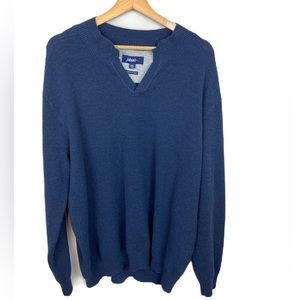 Johnnie-0 Men’s XXL Navy Lightweight V-Neck Long Sleeve Sweater